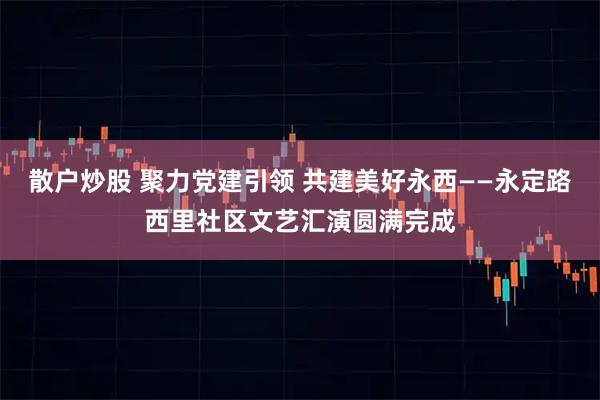 散户炒股 聚力党建引领 共建美好永西——永定路西里社区文艺汇演圆满完成